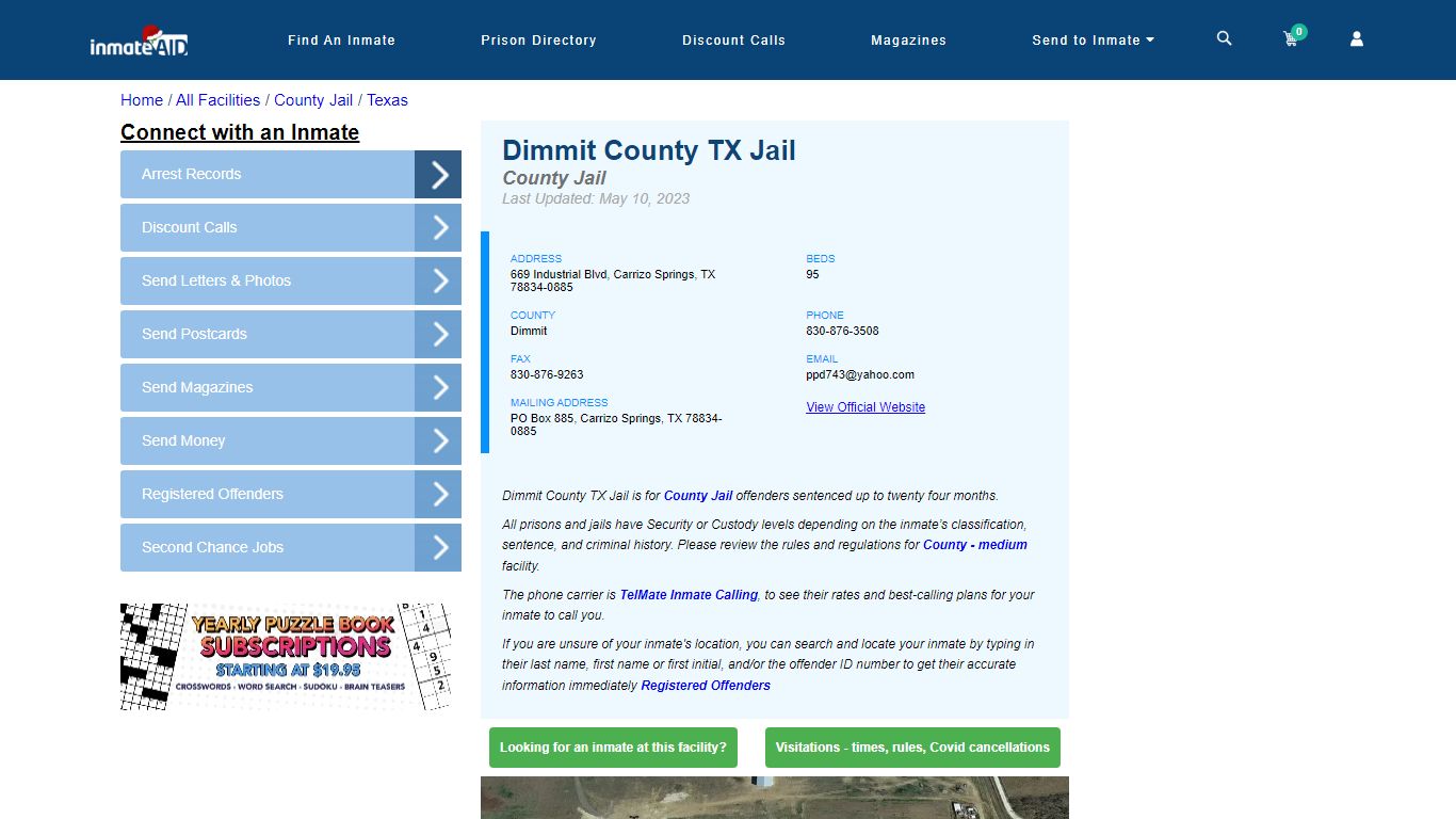 Dimmit County TX Jail - Inmate Locator - Carrizo Springs, TX